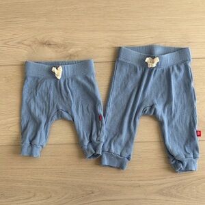 Blue Baby Ribbed Pants Set